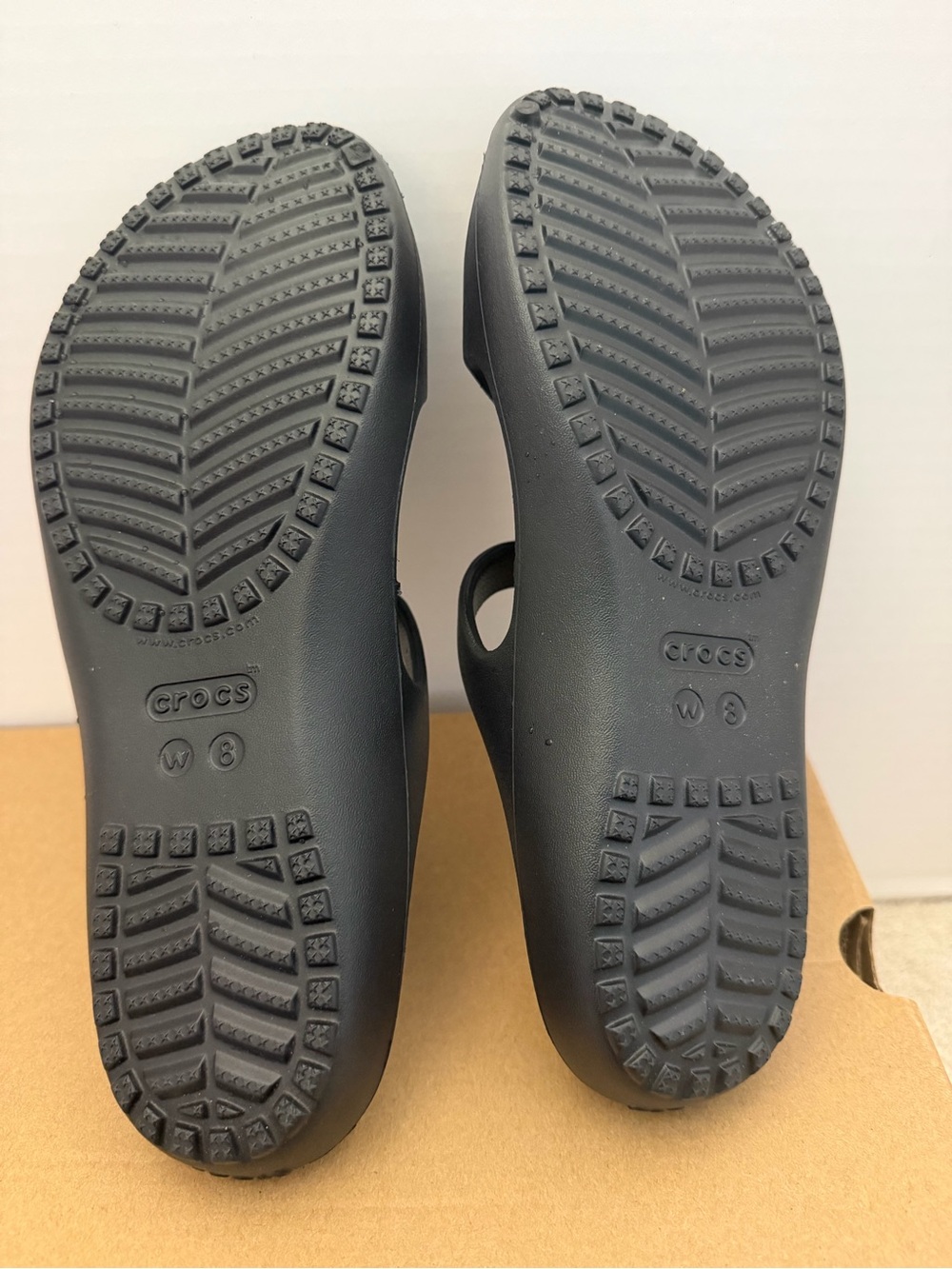 CROCS Black Women's Dual-Strap Slide Sandals - Picture 3 of 4